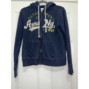 Aeropostale‎ Hoodie Eighty- Seven Embroid/Patch Aero NY 87 Large